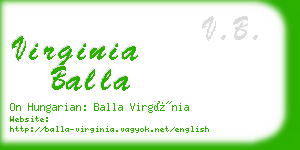 virginia balla business card